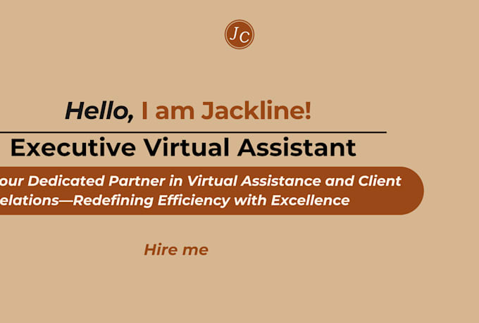 be your executive assistant for virtual administrative and business support
